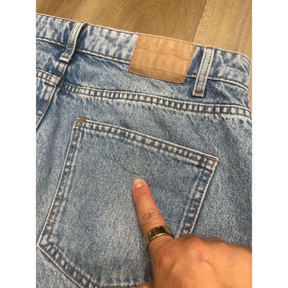 Cotton On Women's 10 US Wide Leg Cargo Stone Washed Distressed Jeans - Picture 8 of 13